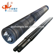 Kabra twin screw and barrel for pvc pipe/parallel twin screw barrel for PVC HDPE Tube